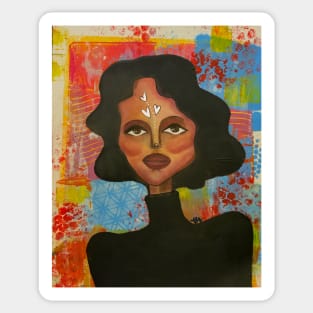 Abstract Lady Portrait Sticker